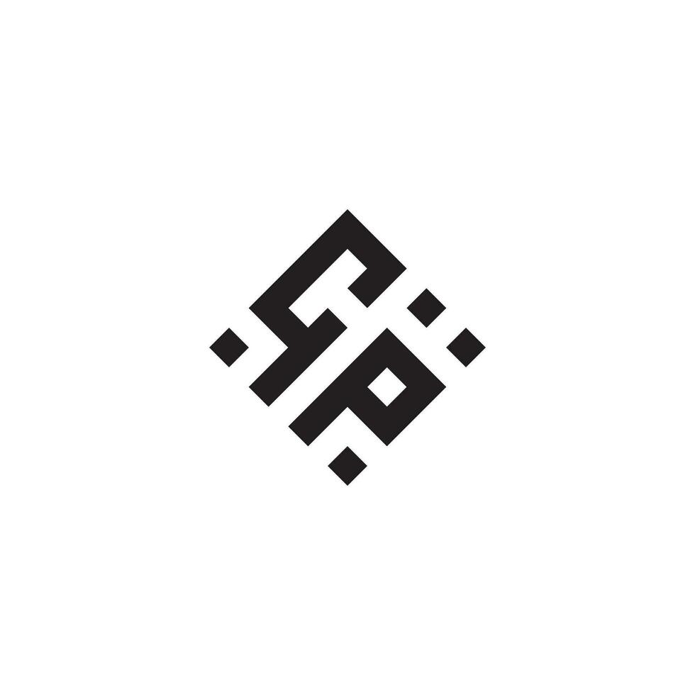 pc geométrico logotipo inicial conceito com Alto qualidade logotipo Projeto vetor