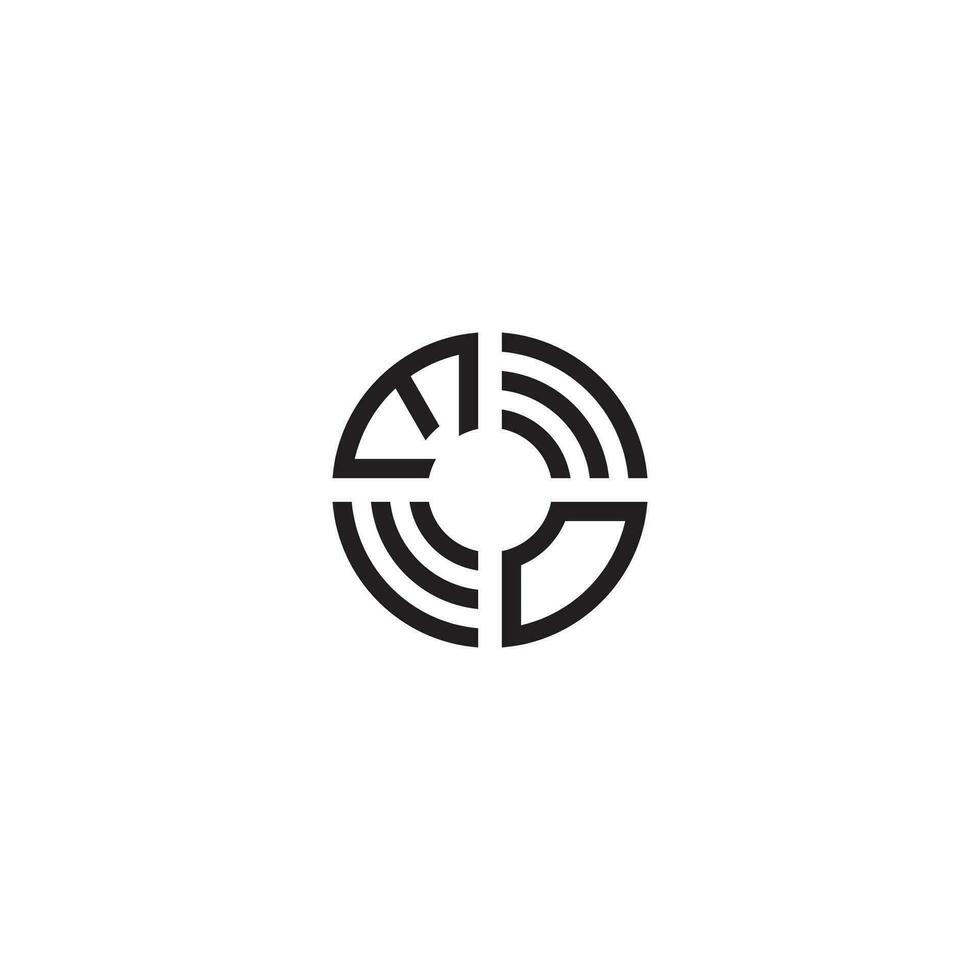 oe círculo linha logotipo inicial conceito com Alto qualidade logotipo Projeto vetor