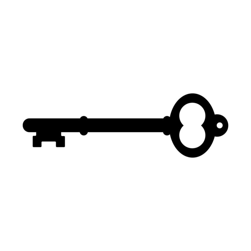 velho porta chave ícone. isolado em branco fundo. vetor ilustração