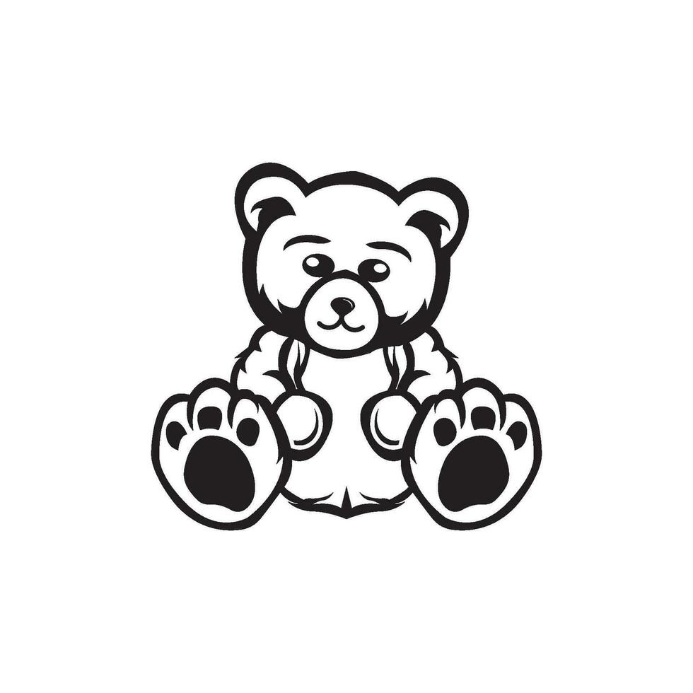 Urso de pelúcia Urso logotipo ícone, vetor ilustração Projeto