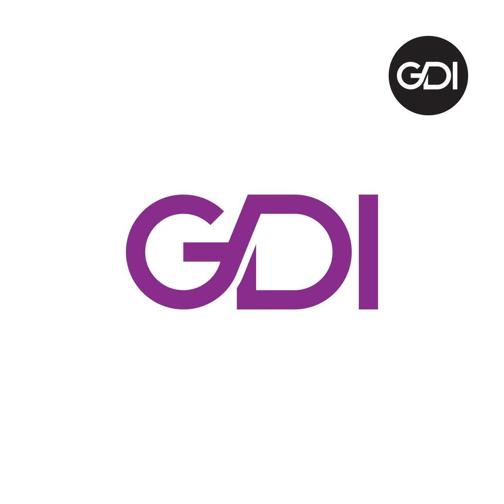 carta gdi monograma logotipo Projeto vetor