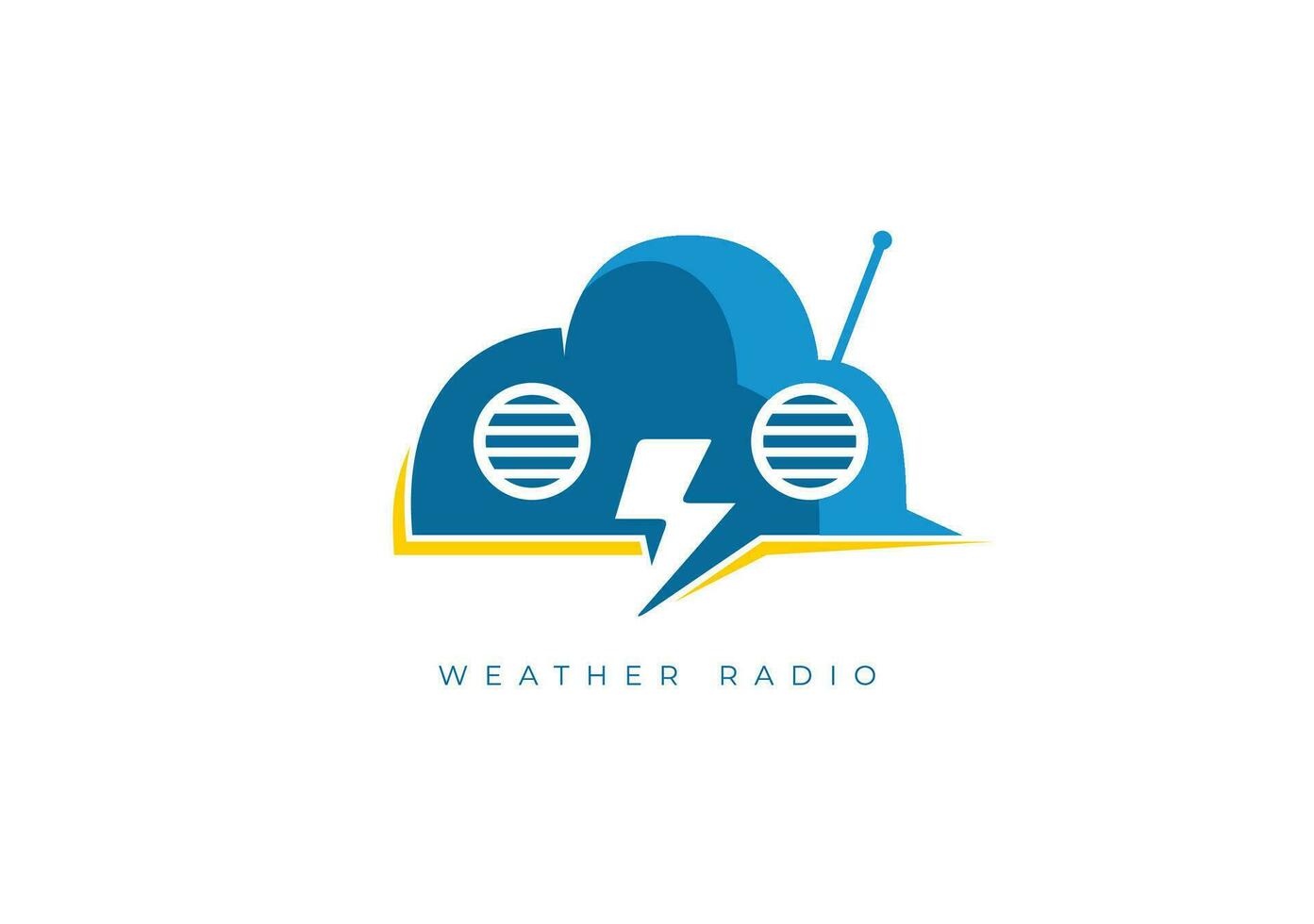 clima rádio logotipo vetor