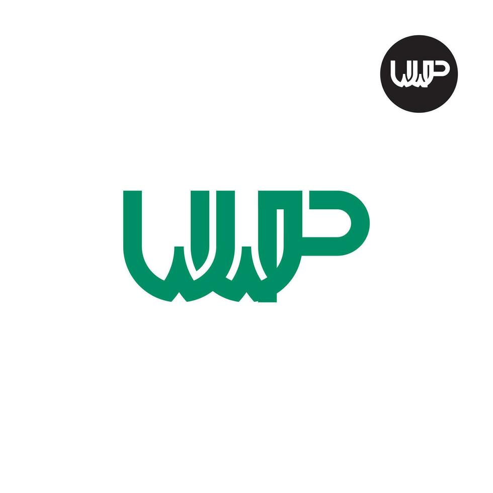 carta wwp monograma logotipo Projeto vetor