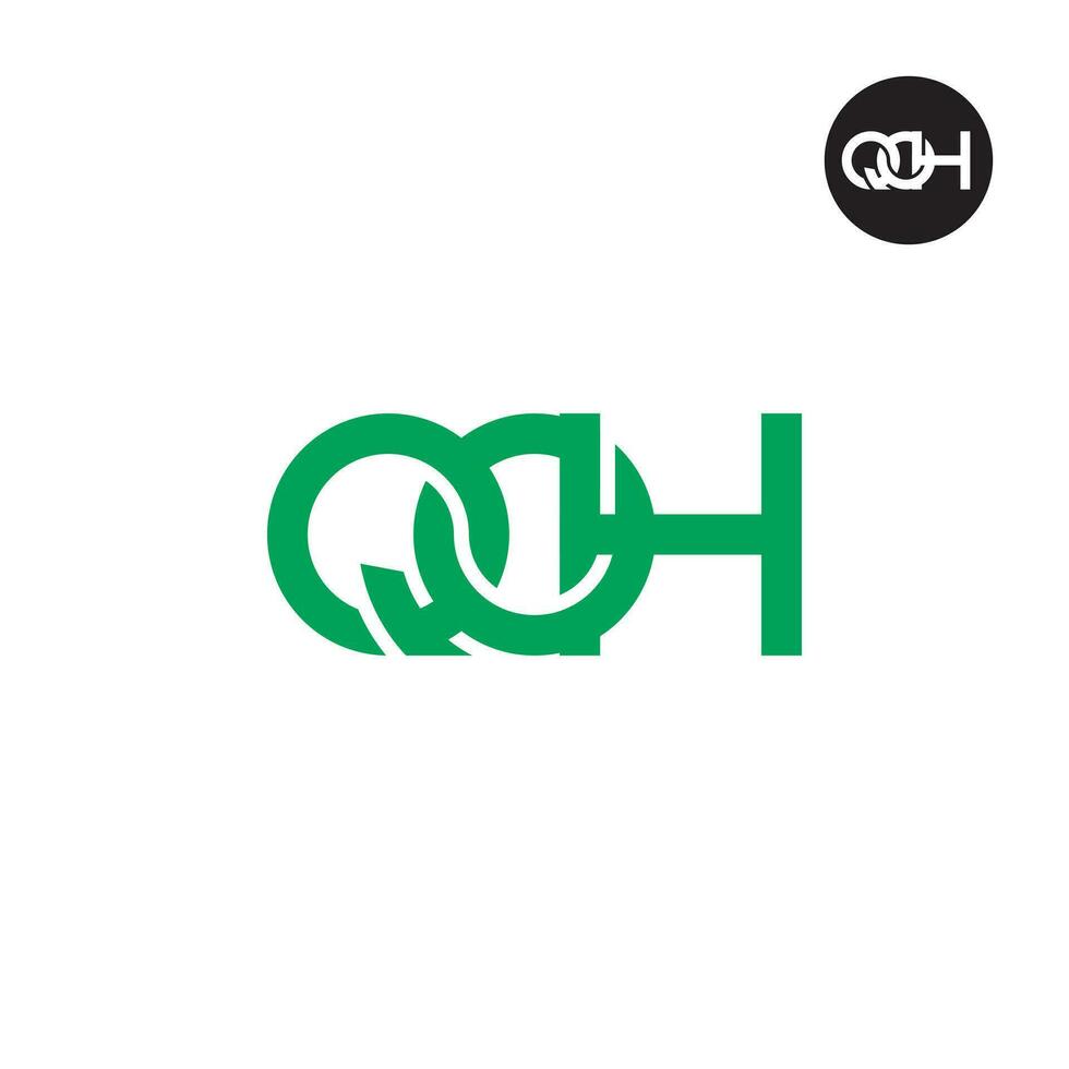 carta qoh monograma logotipo Projeto vetor