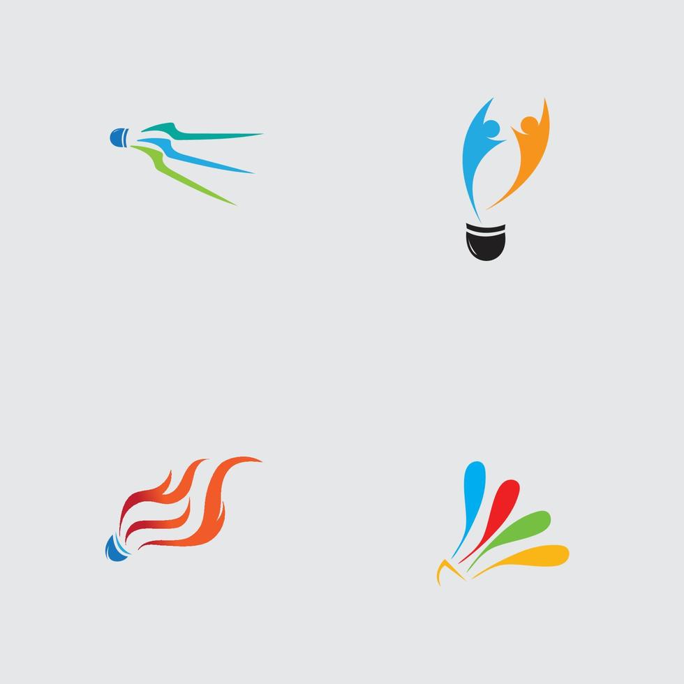 logotipo de badminton profissional vetor