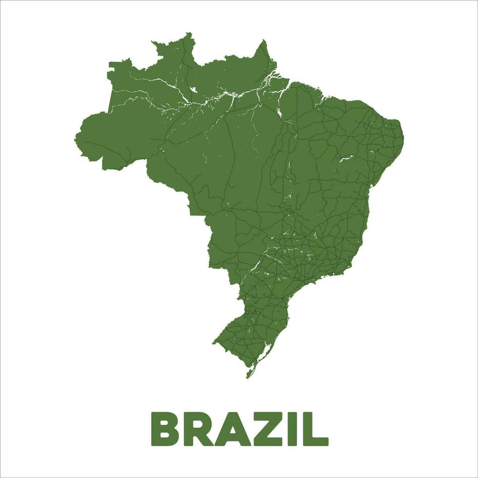 detalhado Brasil mapa Projeto vetor