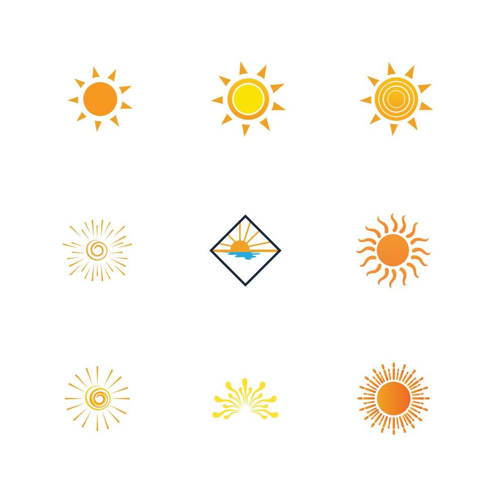 vetor do logotipo do sol