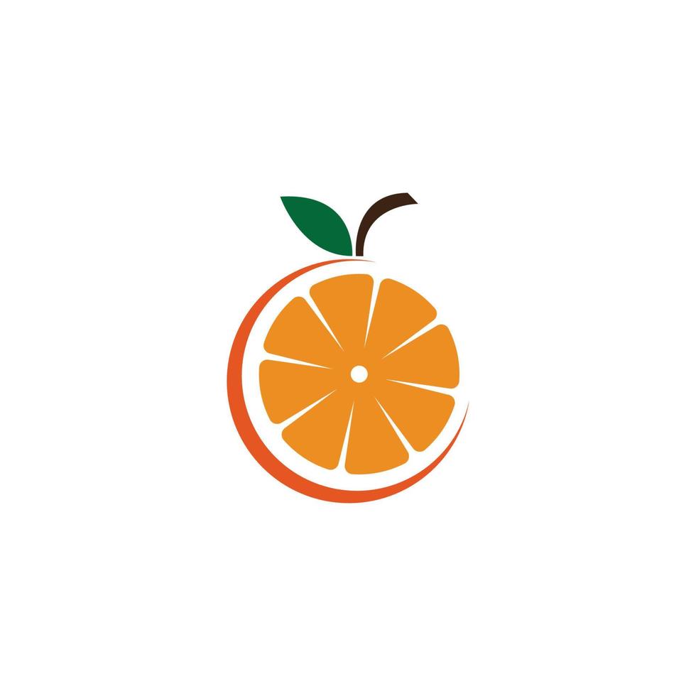 design de logotipo laranja vetor