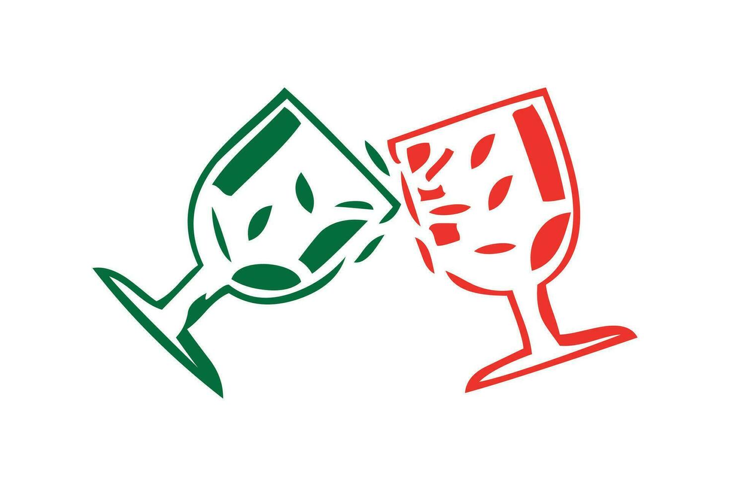 vetor vinho vidro álcool com vinho vidro símbolo vetor.