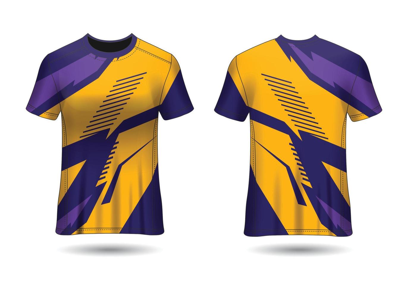 design de esporte de t-shirt. camisa de corrida. vista frontal e traseira uniforme. vetor