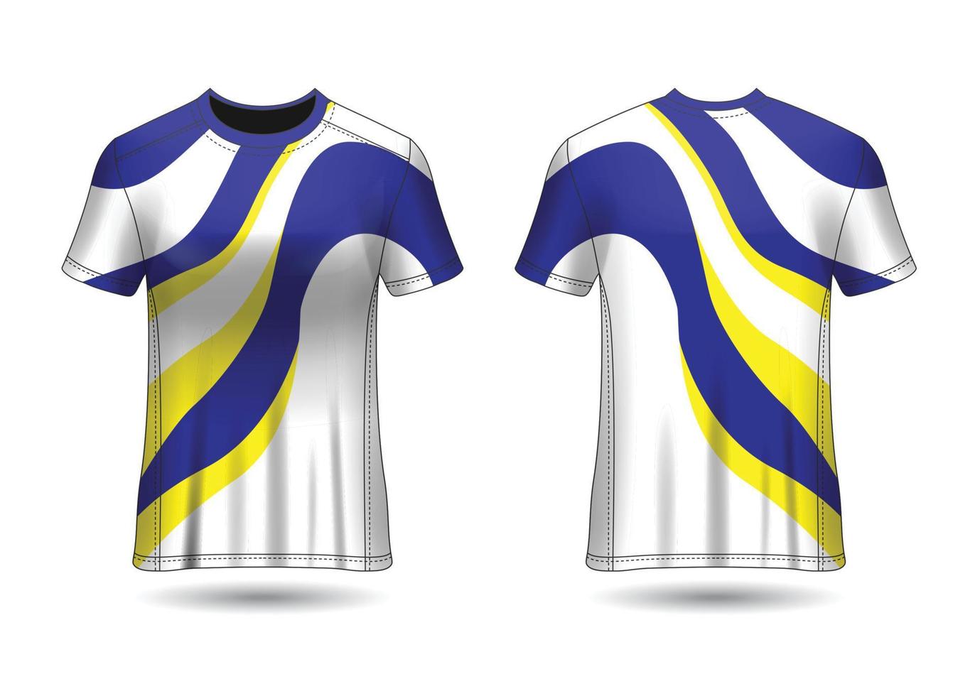 design de esporte de t-shirt. camisa de corrida. vista frontal e traseira uniforme. vetor