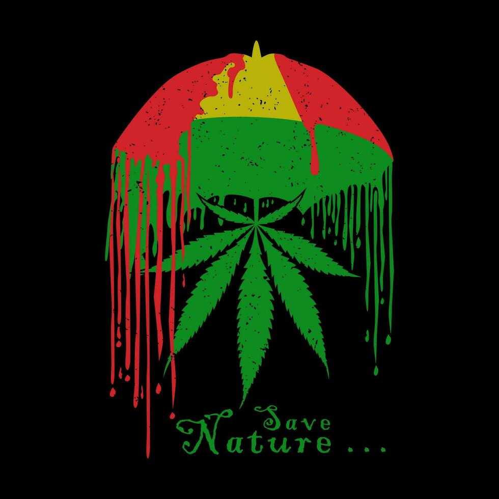 Salve  natureza vetor ilustração - cannabis Projeto fundo ilustração