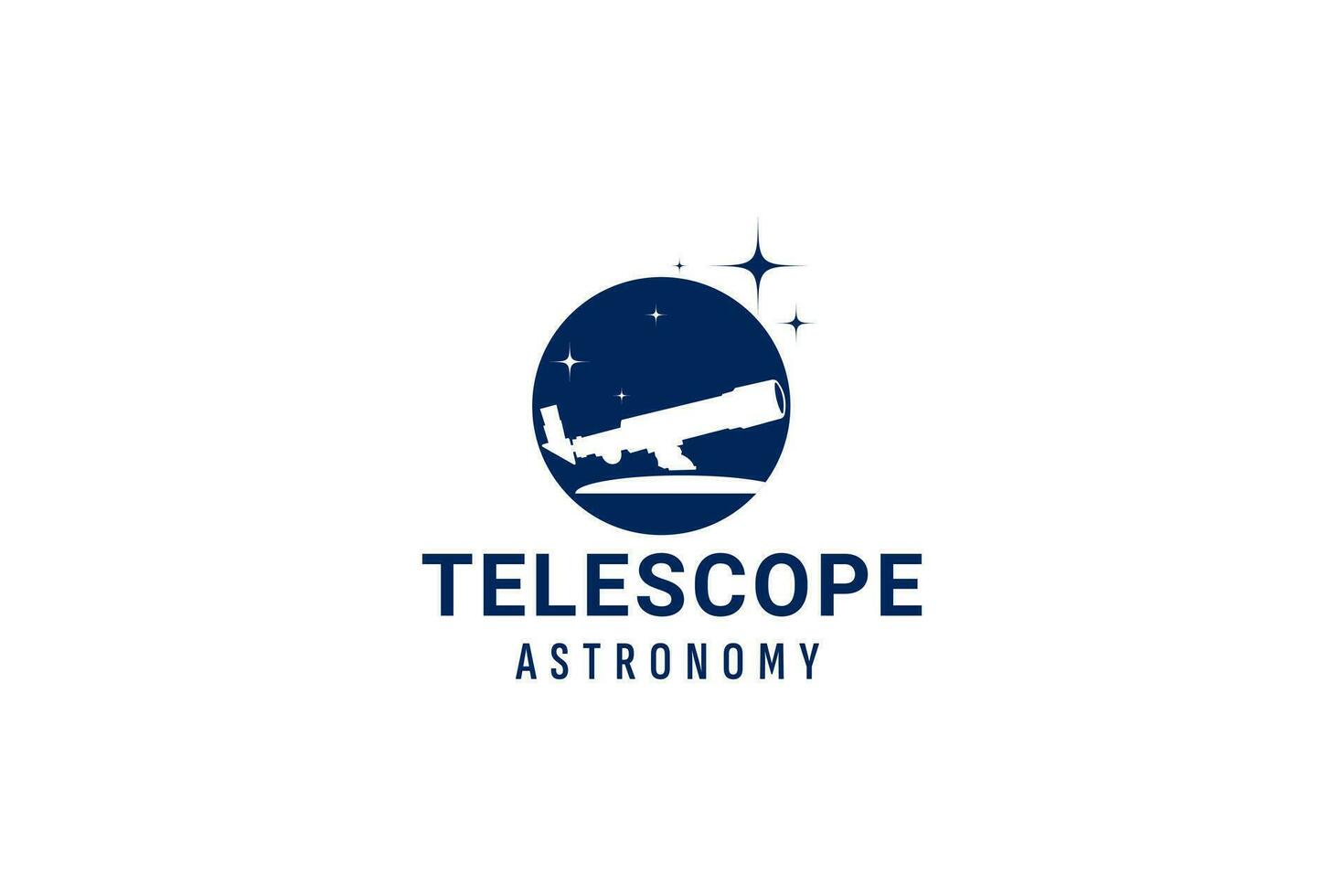 telescópio logotipo vetor ícone ilustração