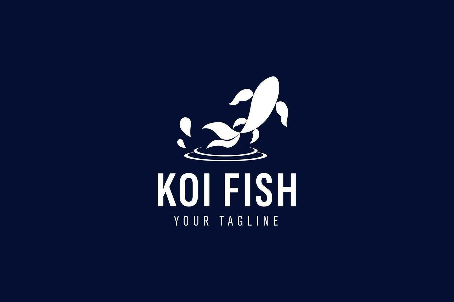 koi peixe logotipo vetor ícone ilustração