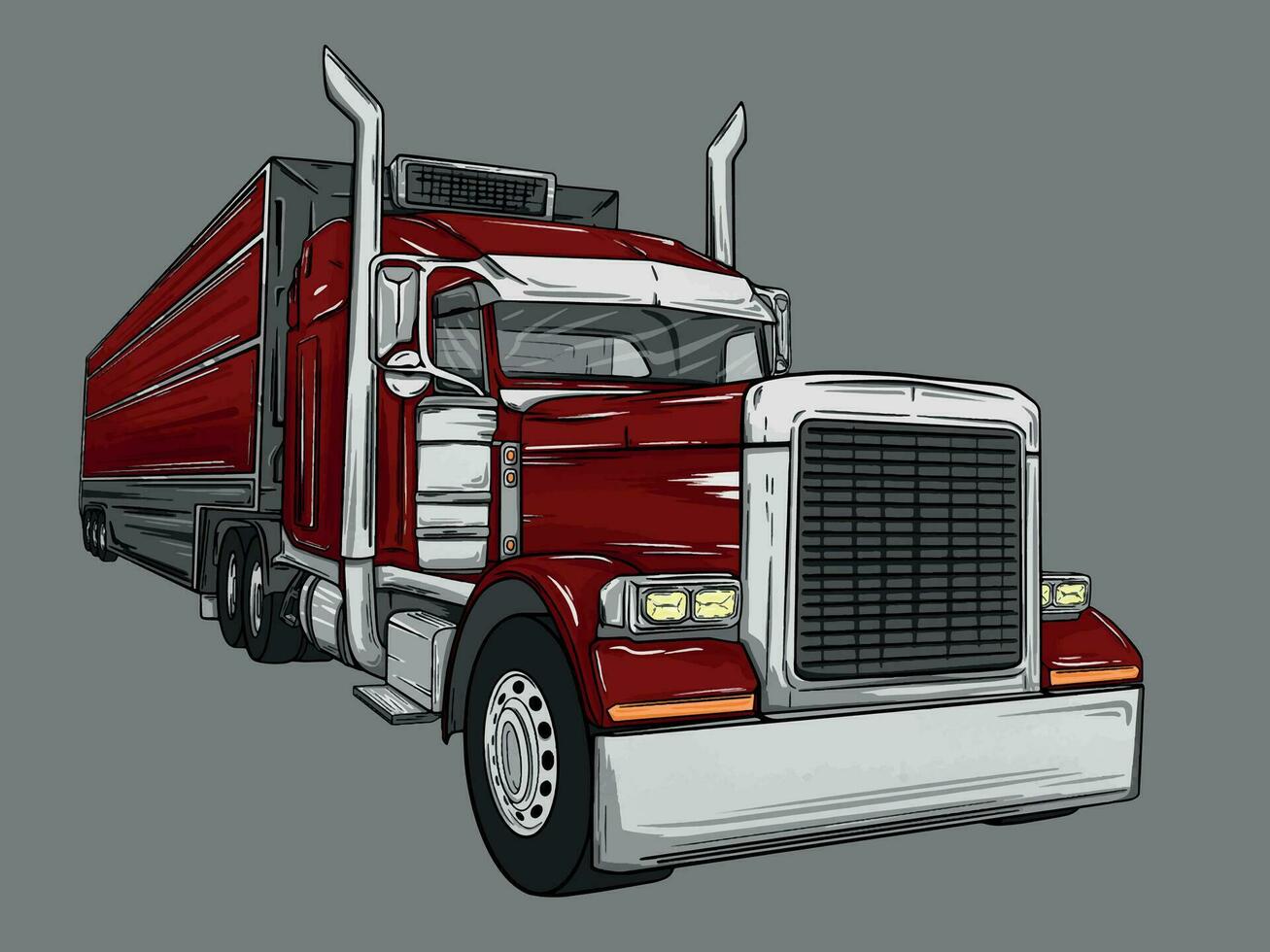 ilustração do americano caminhão vetor