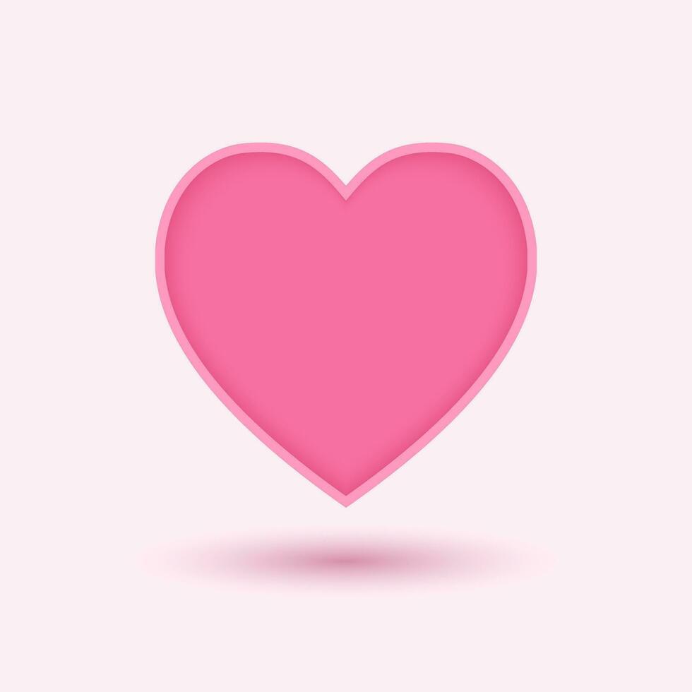 Rosa coração ícone Projeto. vetor ilustração