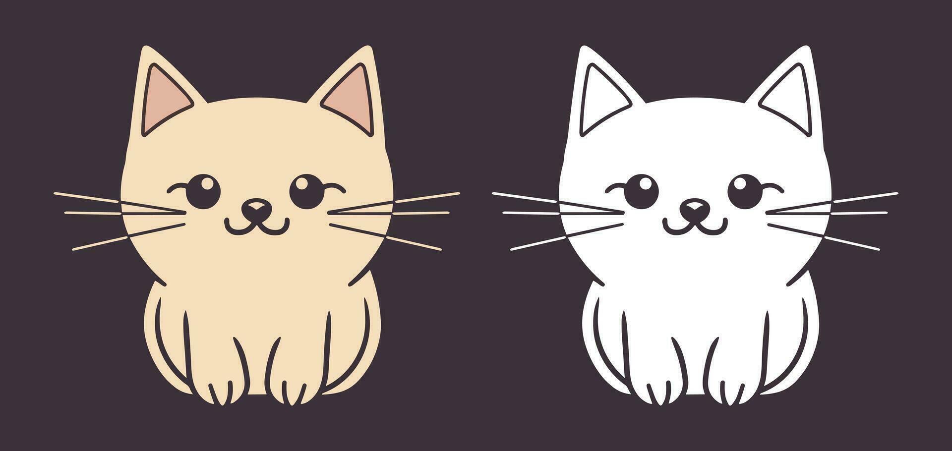 logotipo e t camisa Projeto do gato vator ilustração e adesivo Projeto vetor