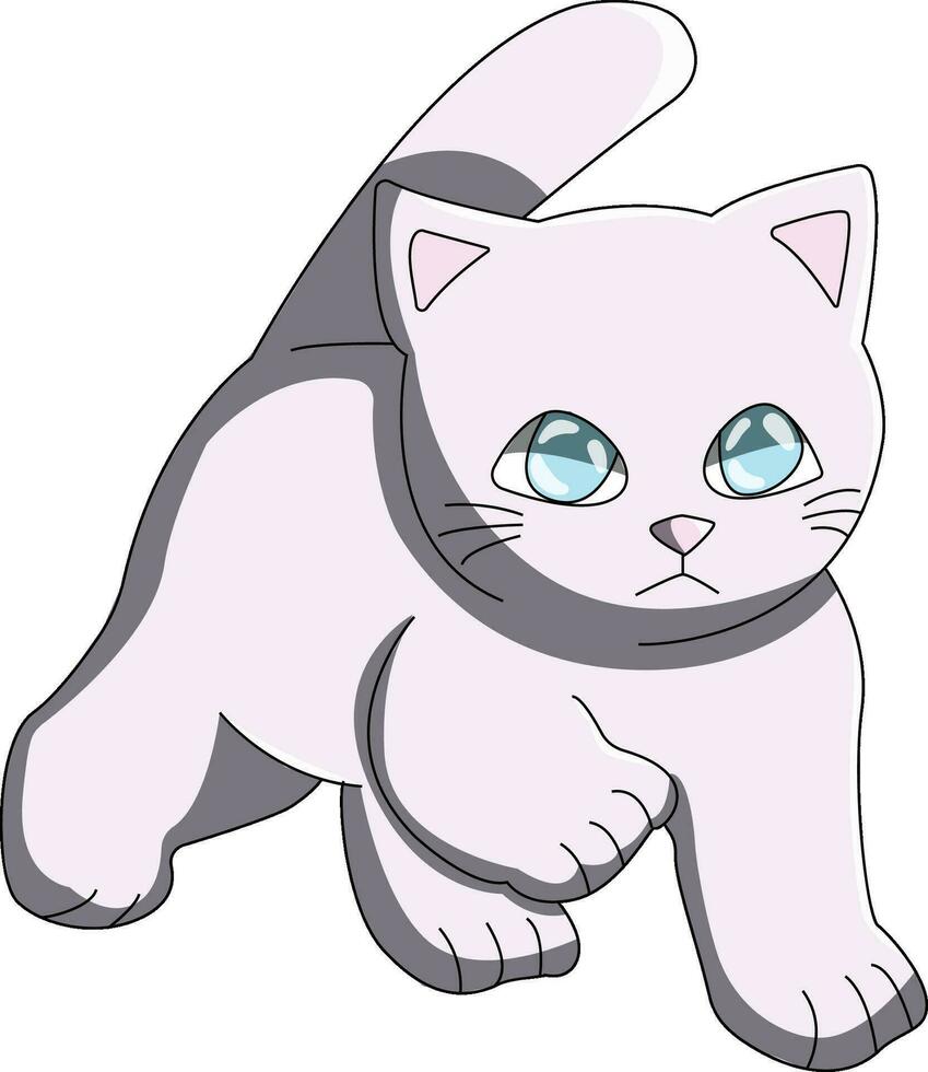 gato gatinho vetor ilustração desenhando desenho animado fofa