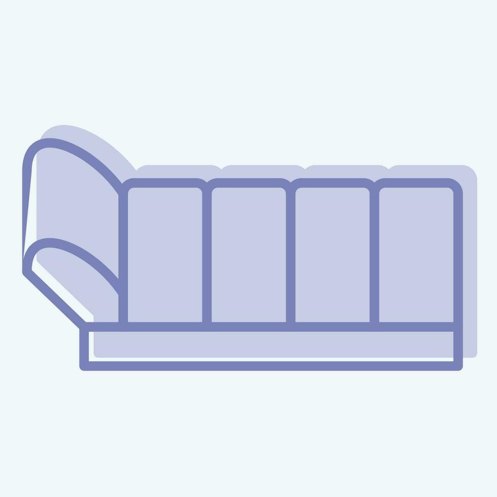 ícone dormindo cama. relacionado para mochileiro símbolo. dois tom estilo. simples Projeto editável. simples ilustração vetor
