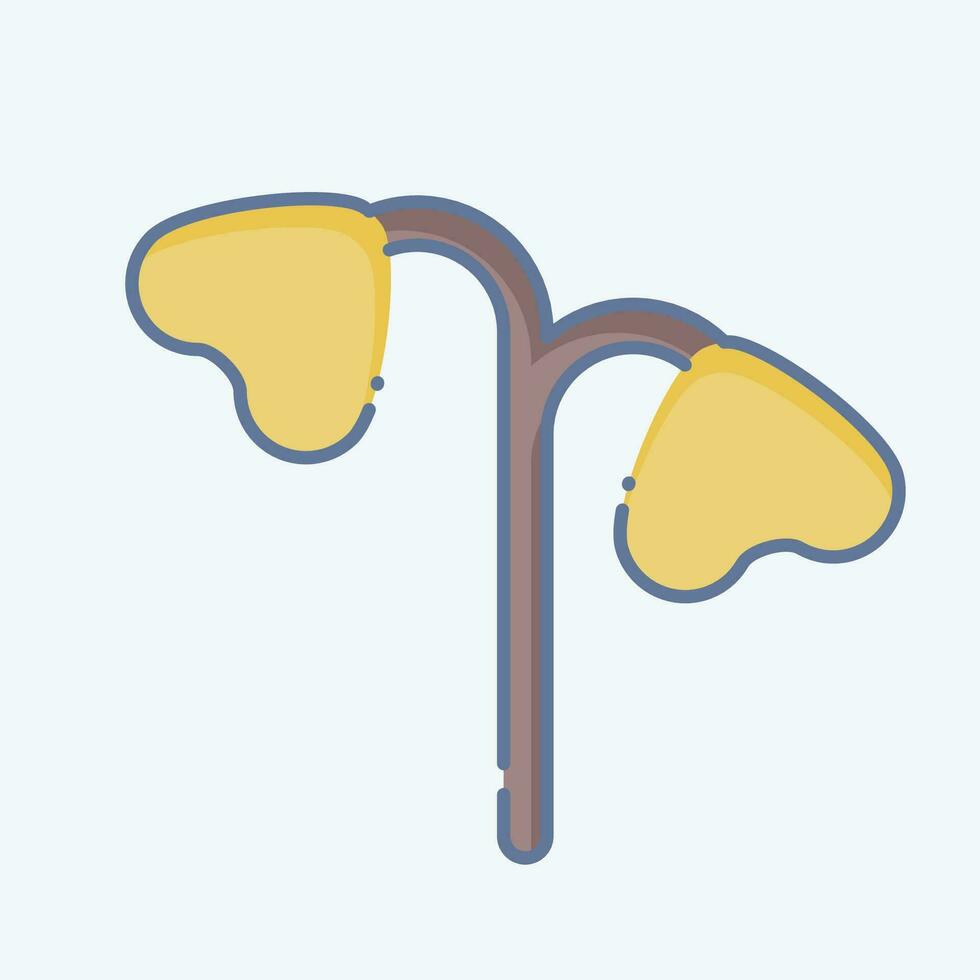 ícone agrião. relacionado para ervas e especiarias símbolo. rabisco estilo. simples Projeto editável. simples ilustração vetor