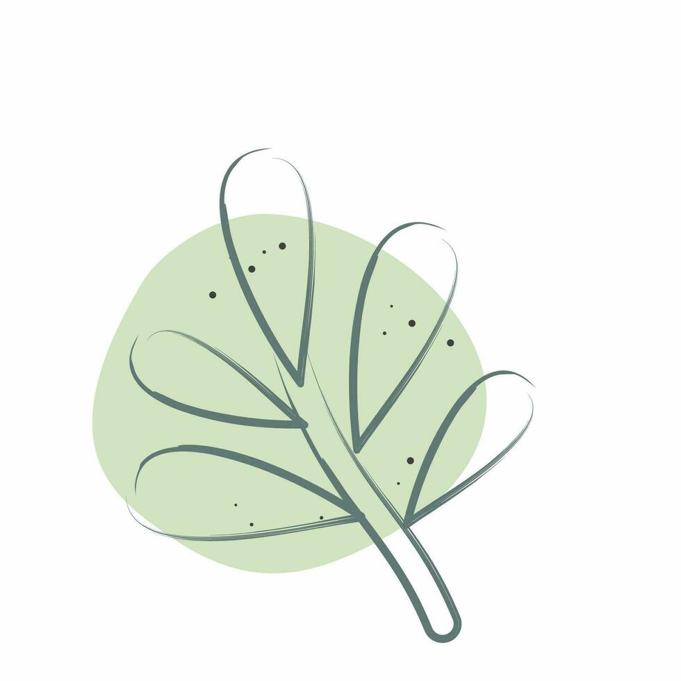 ícone estragão. relacionado para ervas e especiarias símbolo. cor local estilo. simples Projeto editável. simples ilustração vetor