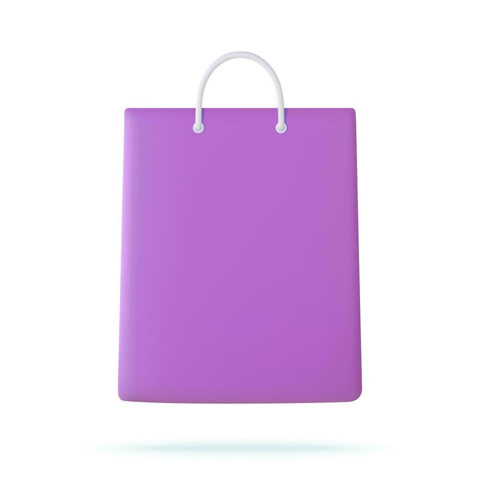 3d compras bolsa, Bolsa. oferta, desconto, promoção, conectados compras conceito. bandeira modelo. 3d Renderização. vetor ilustração