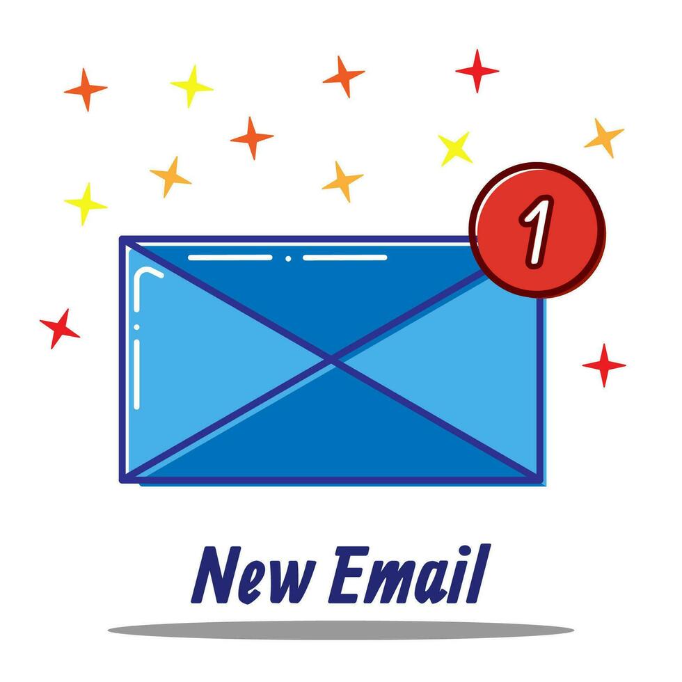 plano linha ícone conceito conjunto do Novo e-mail, entrada mensagem, SMS. vetor