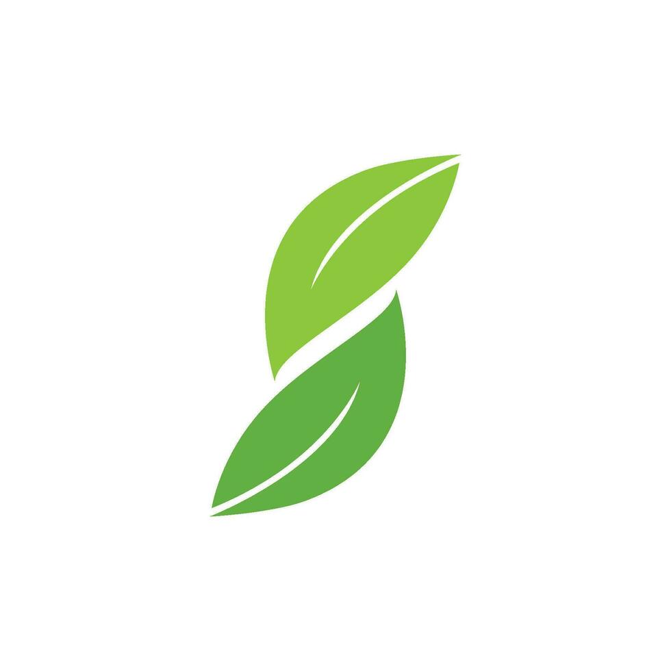 logotipos da ecologia de folhas verdes vetor