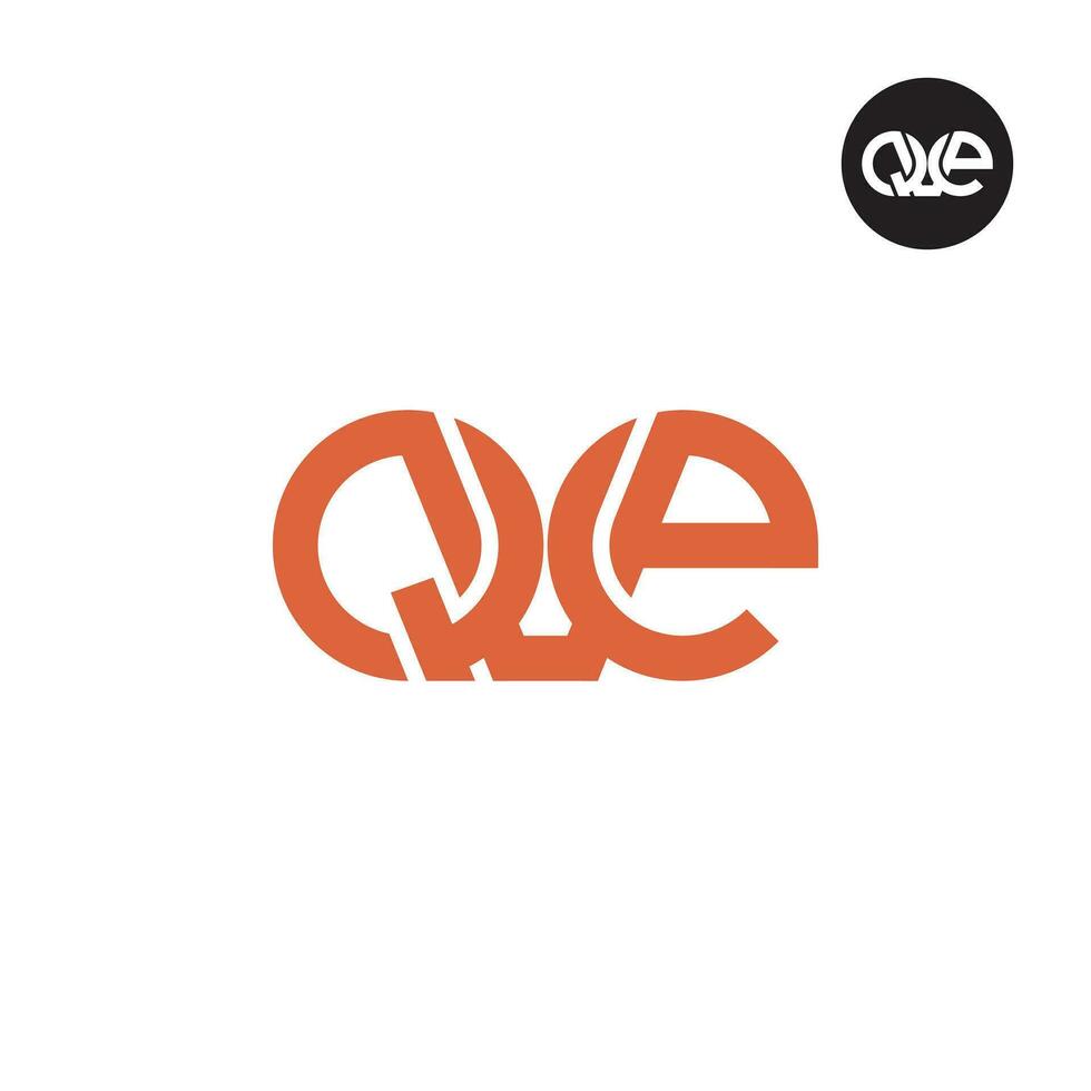 carta qve monograma logotipo Projeto minúsculas vetor
