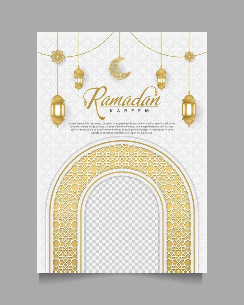 elegante Ramadã kareem fundo, para poster, quadro, Armação conceito, folheto, poster. vetor