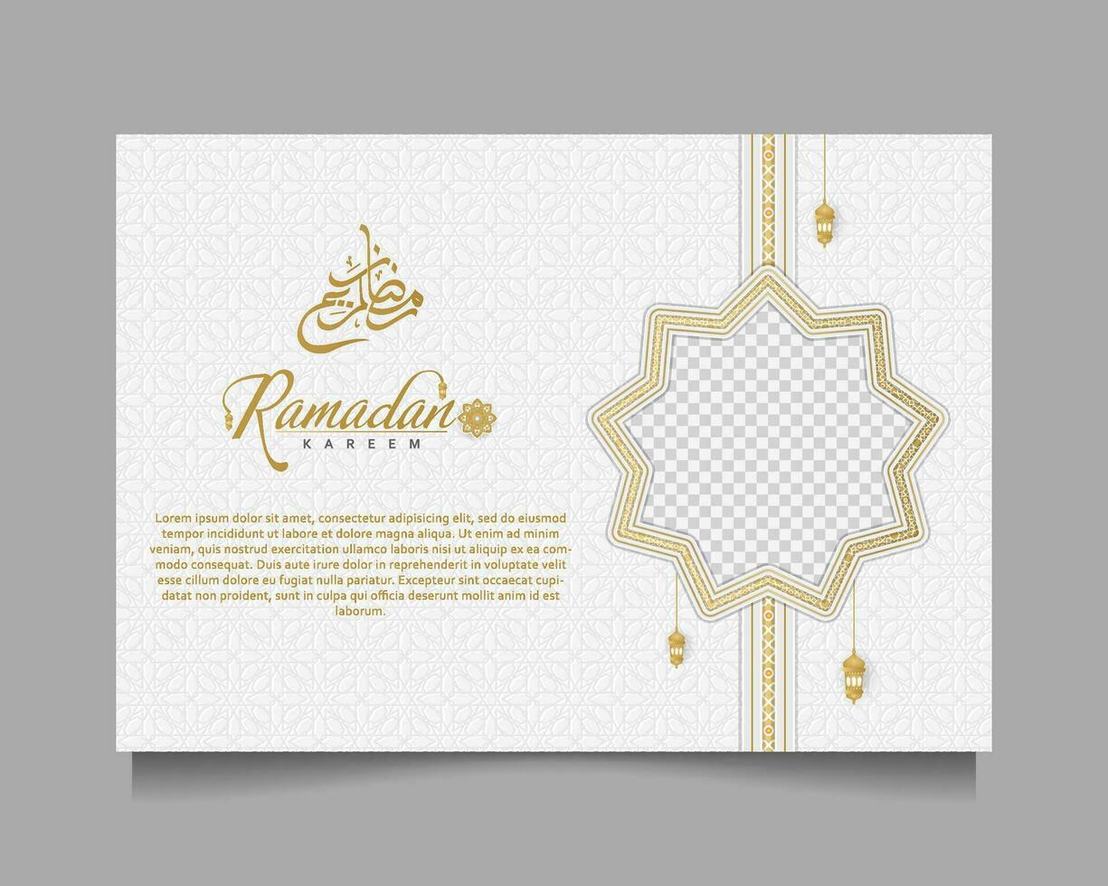 elegante Ramadã kareem fundo, para poster, quadro, Armação conceito, folheto, poster. vetor