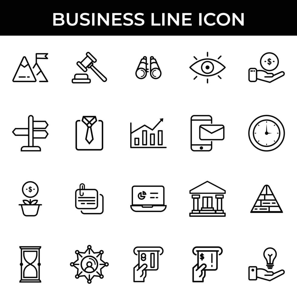 conjunto de ícones de negócios vetor