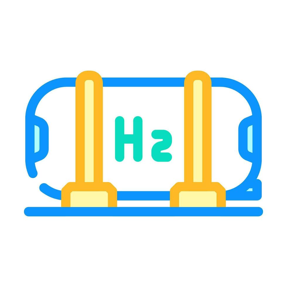 hidrogênio tanques energia cor ícone vetor ilustração