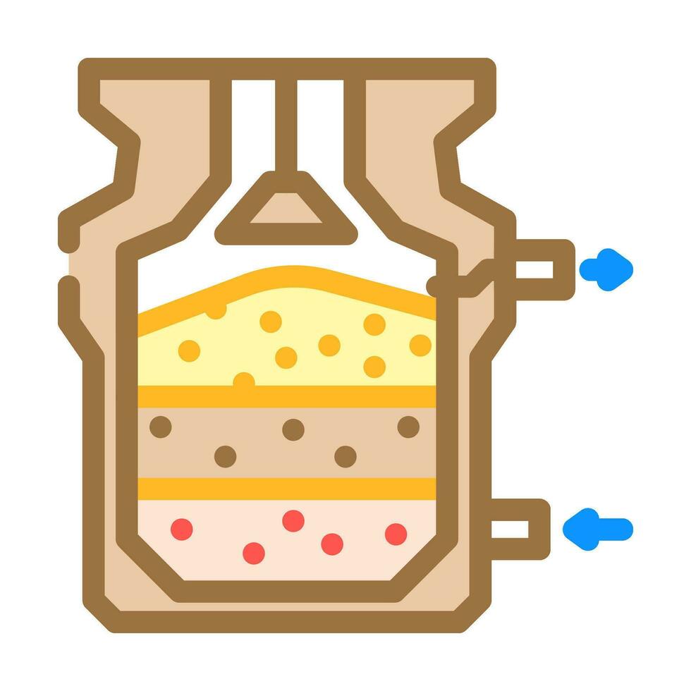 gaseificação biomassa energia cor ícone vetor ilustração