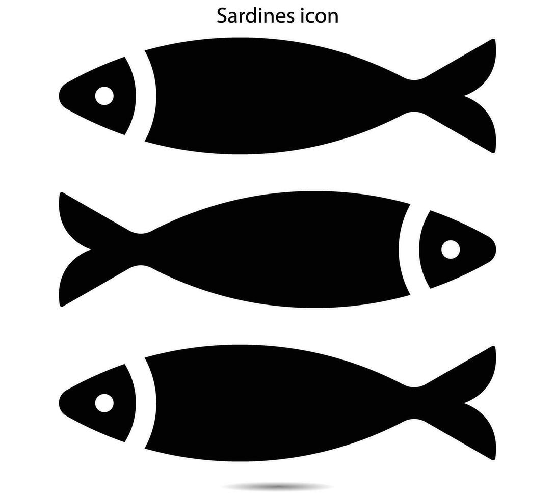 sardinha ícone, vetor ilustrador