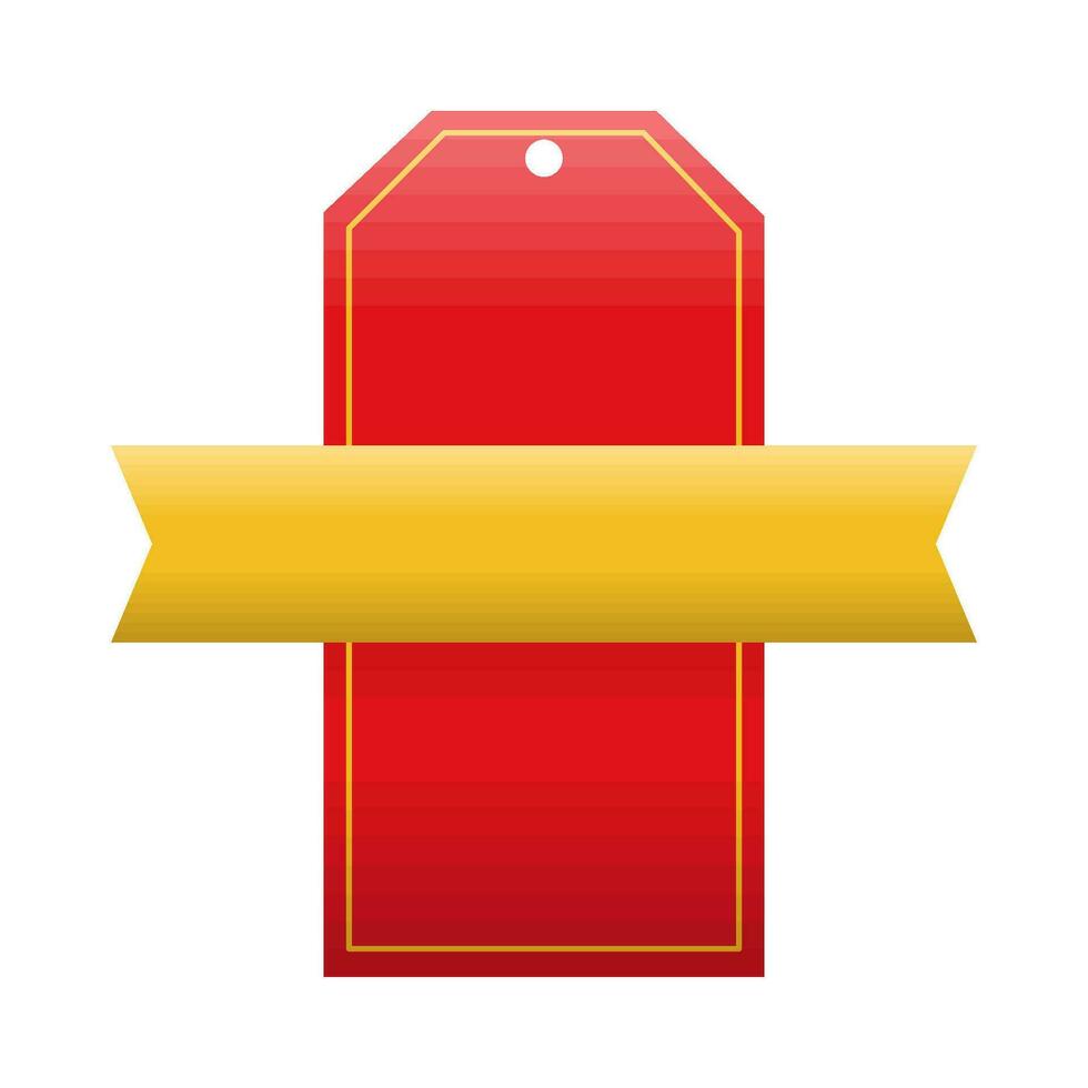 adesivo preço vermelho com fita amarelo ilustração vetor