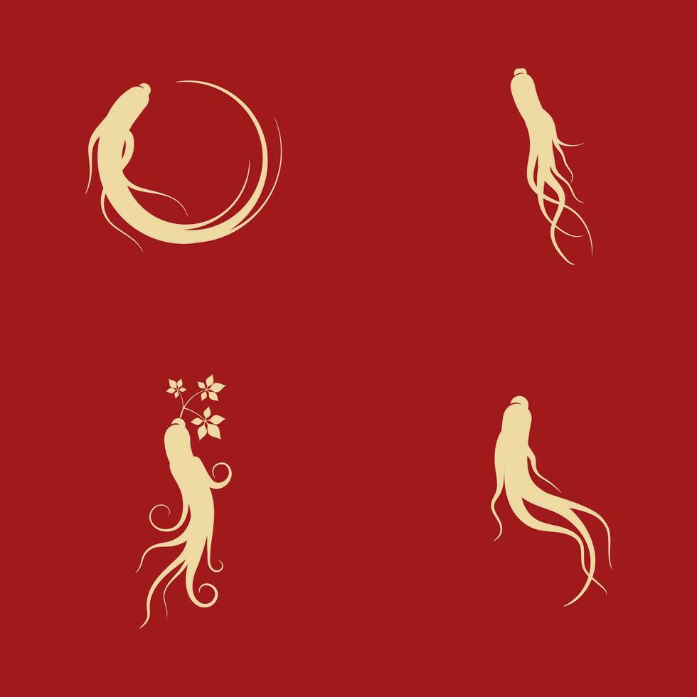 ilustração de ícone de vetor de ginseng