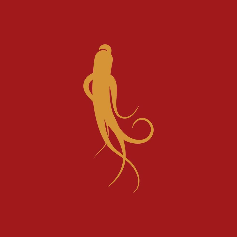 ilustração de ícone de vetor de ginseng