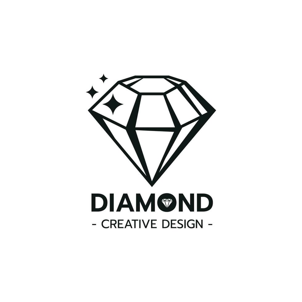 lindo diamante joalheria logotipo ícone isolado modelo vetor ilustração