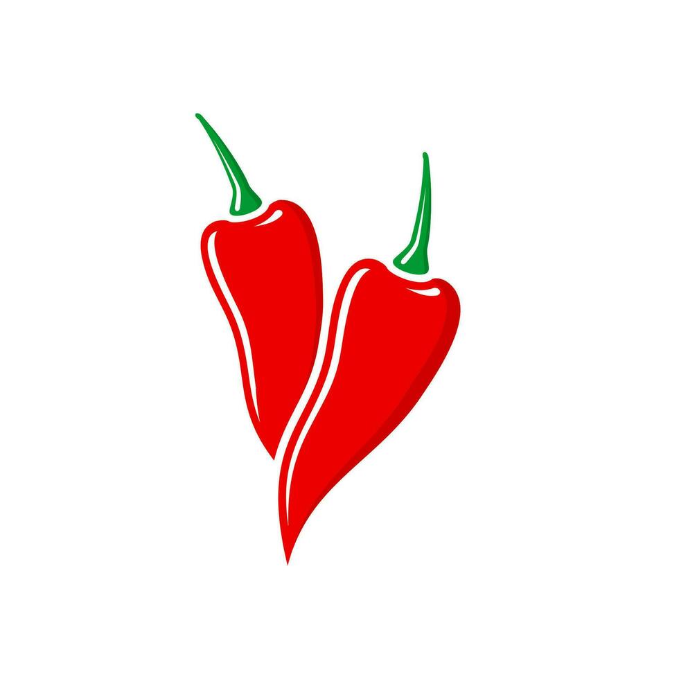 vermelho Pimenta logotipo vetor