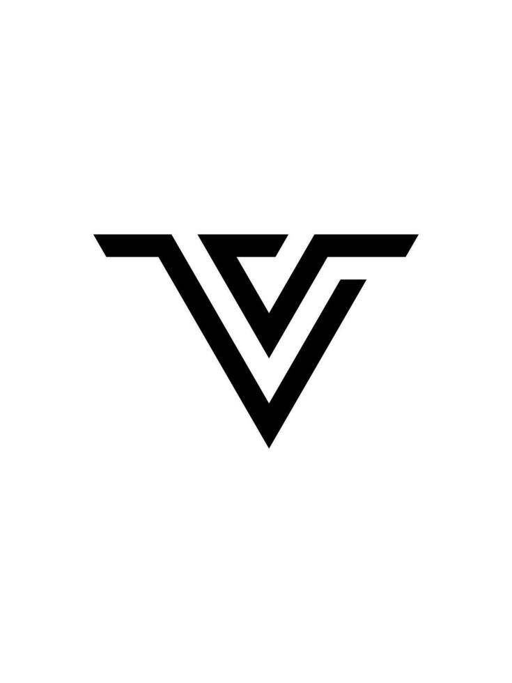 vs monograma logotipo modelo vetor