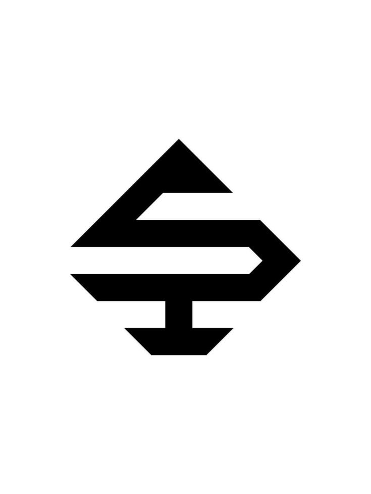 st monograma logotipo modelo vetor