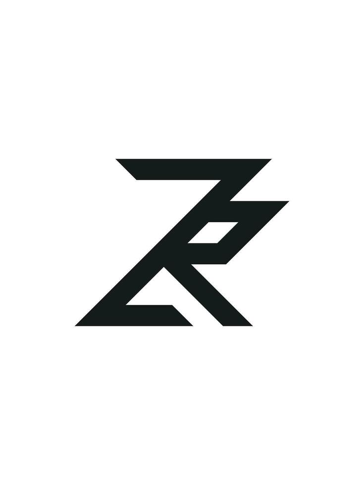 zr monograma logotipo modelo vetor