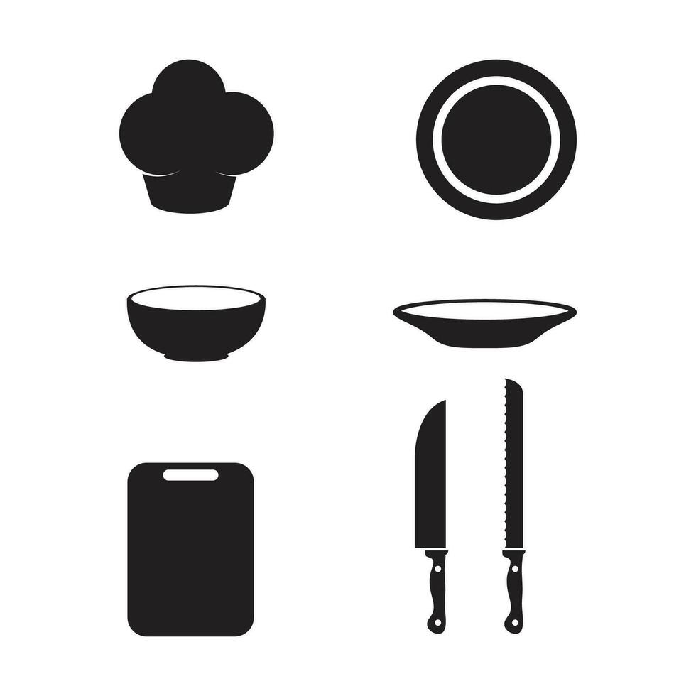 vetor de modelo de ícone de cozinha