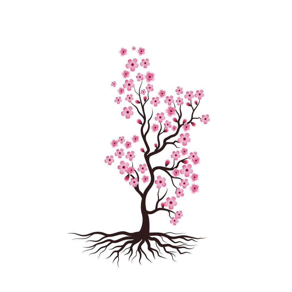 ícone de vetor de flor de beleza sakura