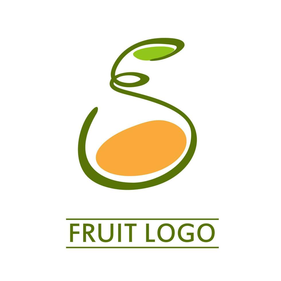 laranja fruta suco logotipo abstrato simples conceito Projeto vetor ilustração