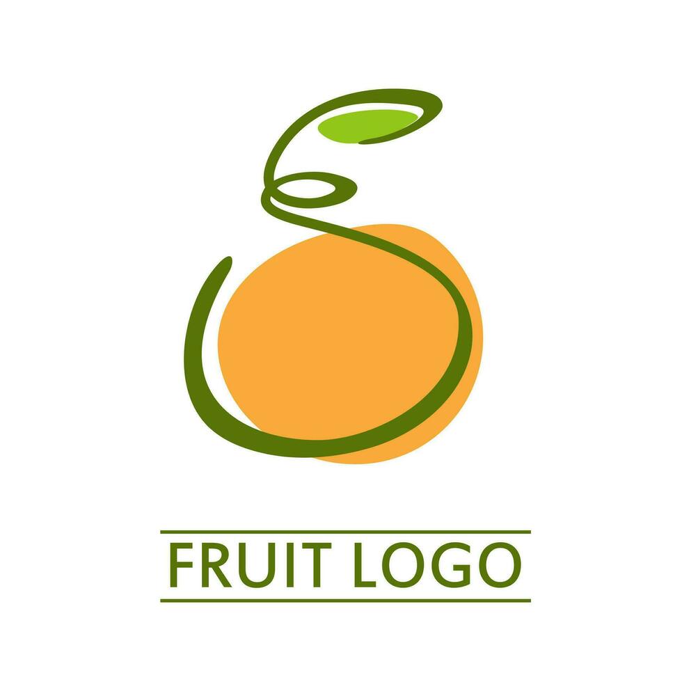 laranja fruta suco logotipo abstrato simples conceito Projeto vetor ilustração