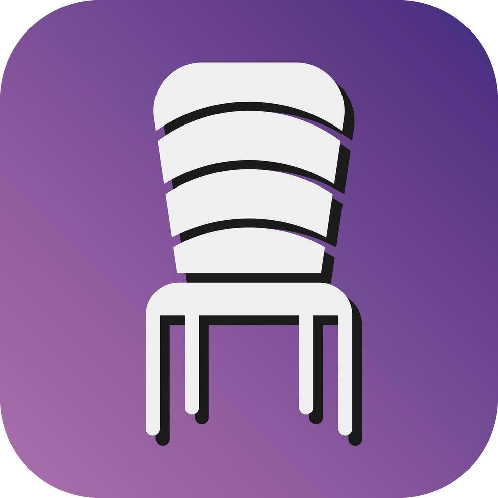 cadeira vetor glifo gradiente fundo ícone para pessoal e comercial usar.