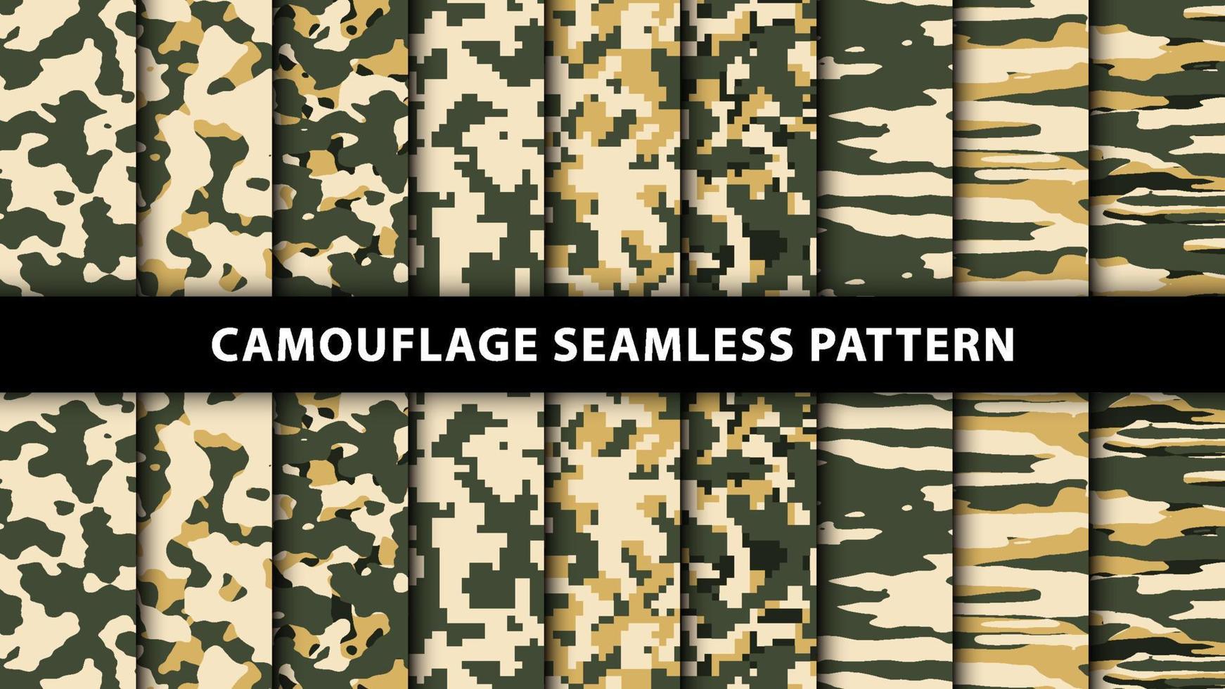 padrão uniforme de camuflagem militar e do exército vetor