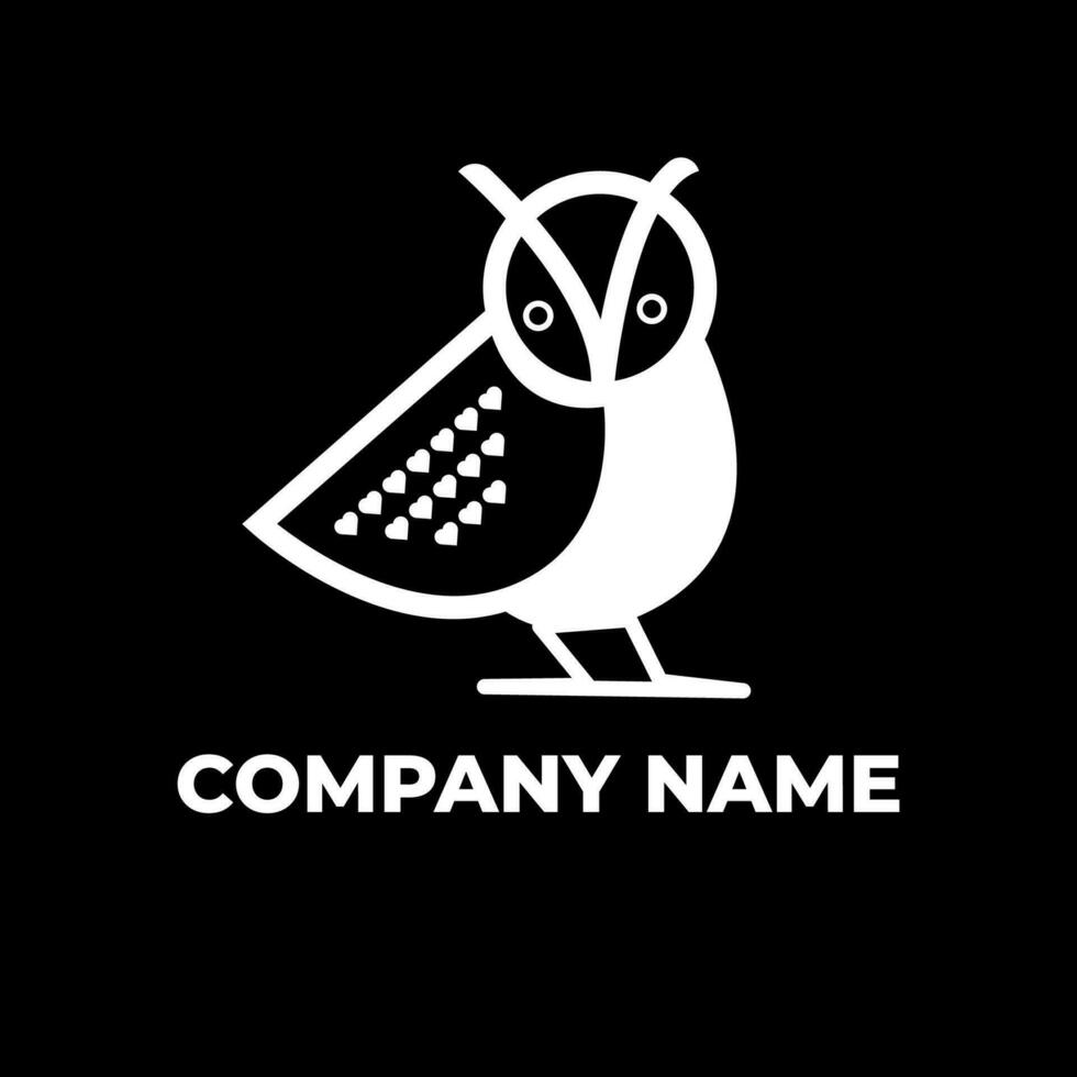 coruja simples mascote logotipo Projeto ilustração vetor